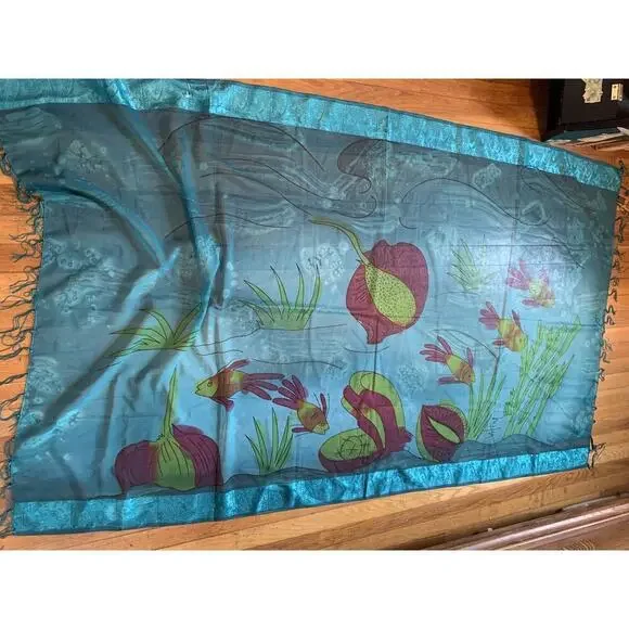 Vintage Fish Cover Up Under Water Aprox. 6ftx4ft Maldives Hawaiian